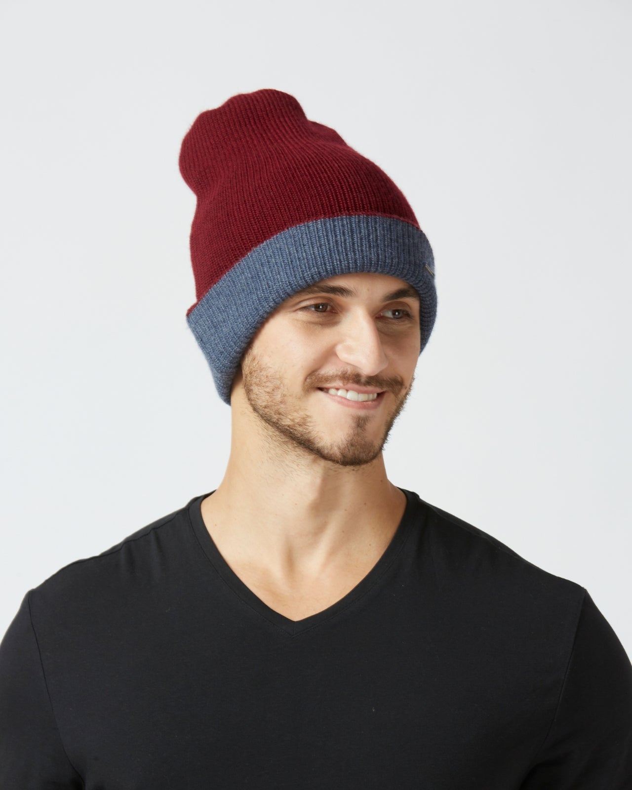 Merino Wool Reversible Beanie For Men