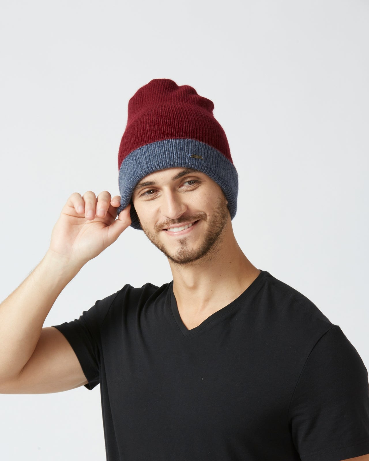 Merino Wool Reversible Beanie For Men