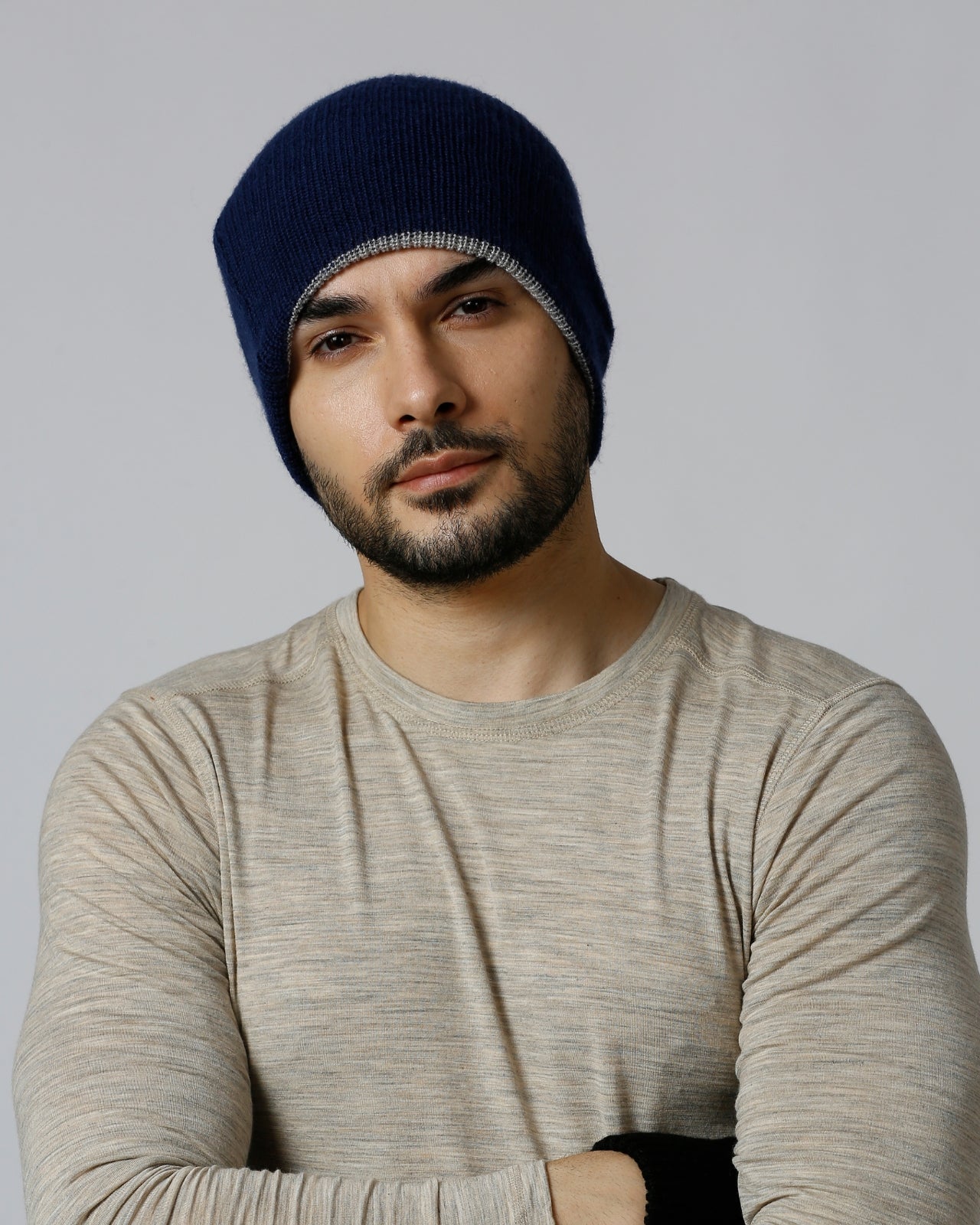 Merino Wool Reversible Beanie For Men