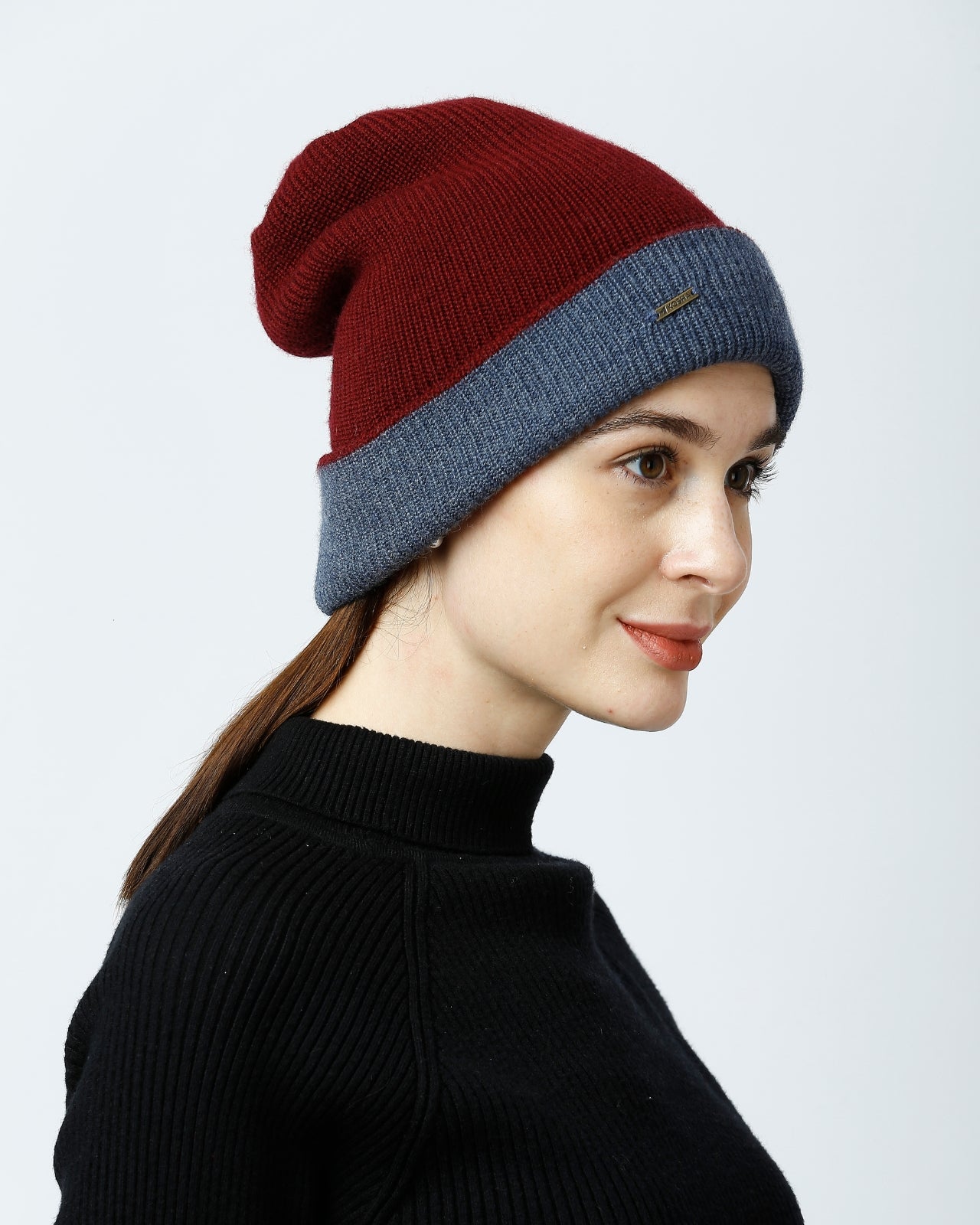 Merino Wool Reversible Beanie For Women