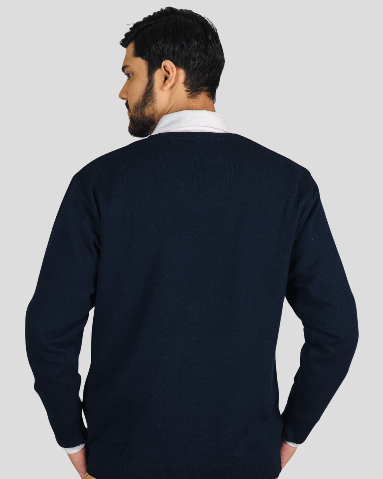 Merino Wool Monte Carlo V-Neck Pullover For Men