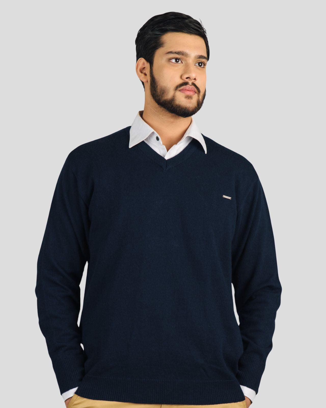 Merino Wool Monte Carlo V-Neck Pullover For Men