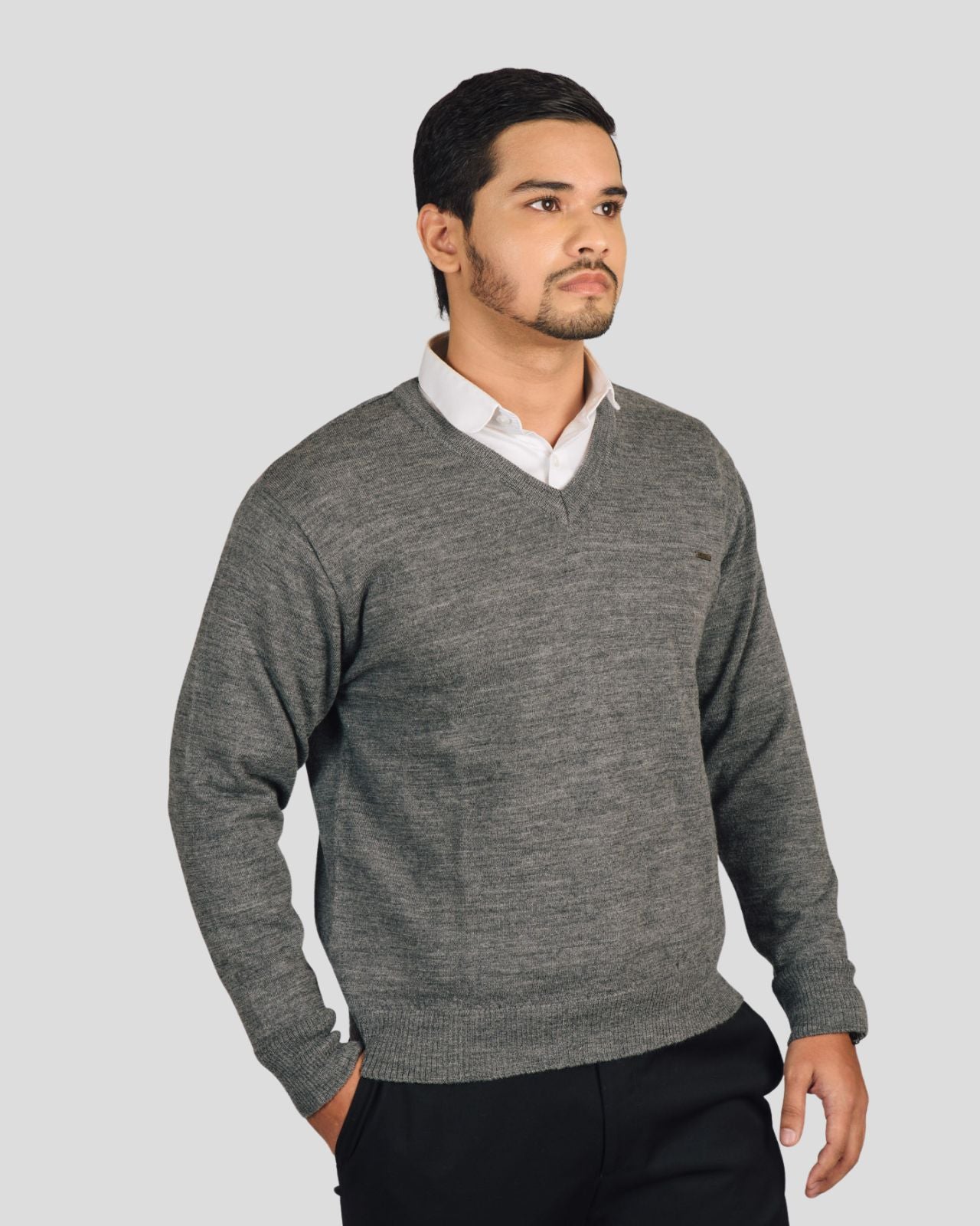 Merino Wool Monte Carlo V-Neck Pullover For Men