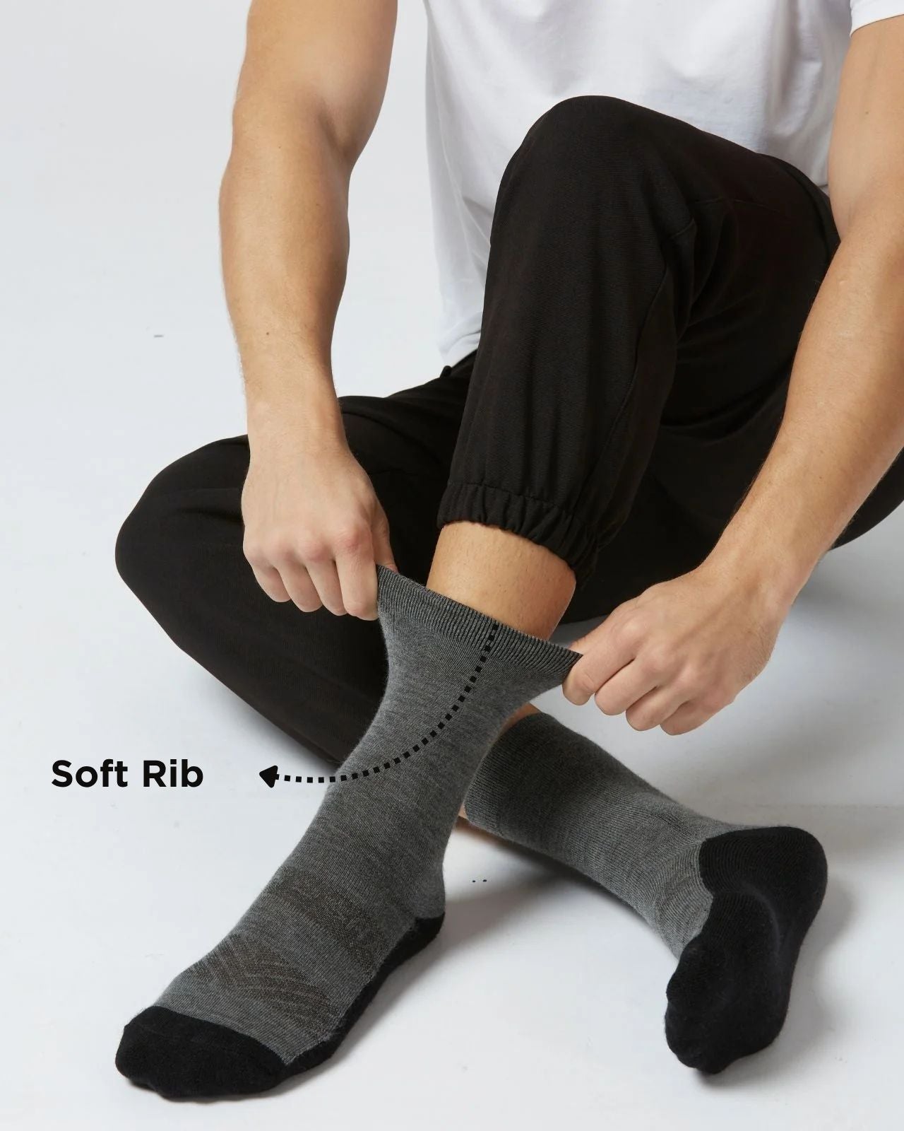 Men's Pack Of 2 Merino Wool Cushioned Technical Socks