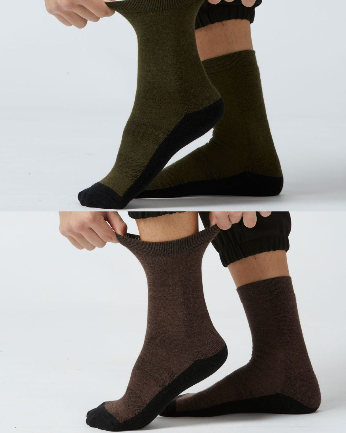 Men's Pack Of 2 Merino Wool Cushioned Technical Socks
