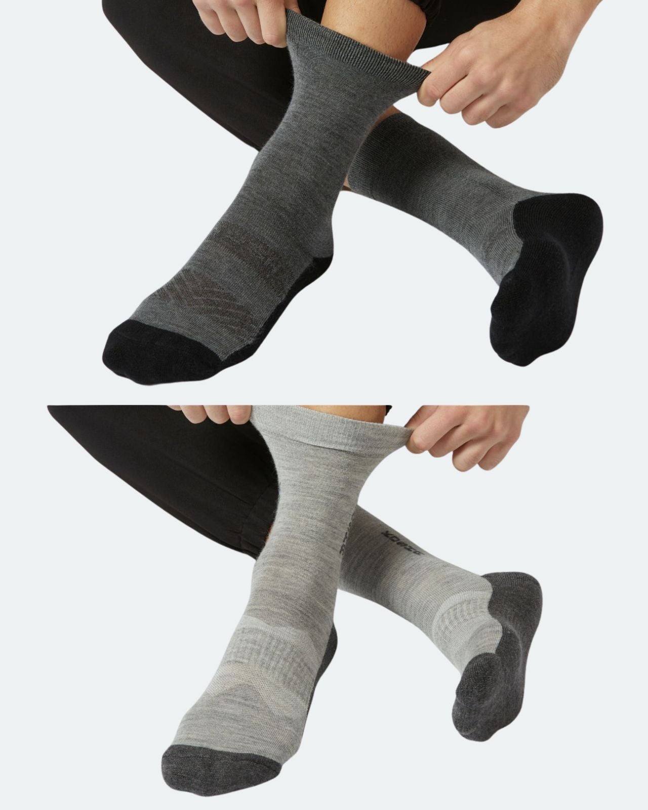 Men's Pack Of 2 Merino Wool Cushioned Technical Socks