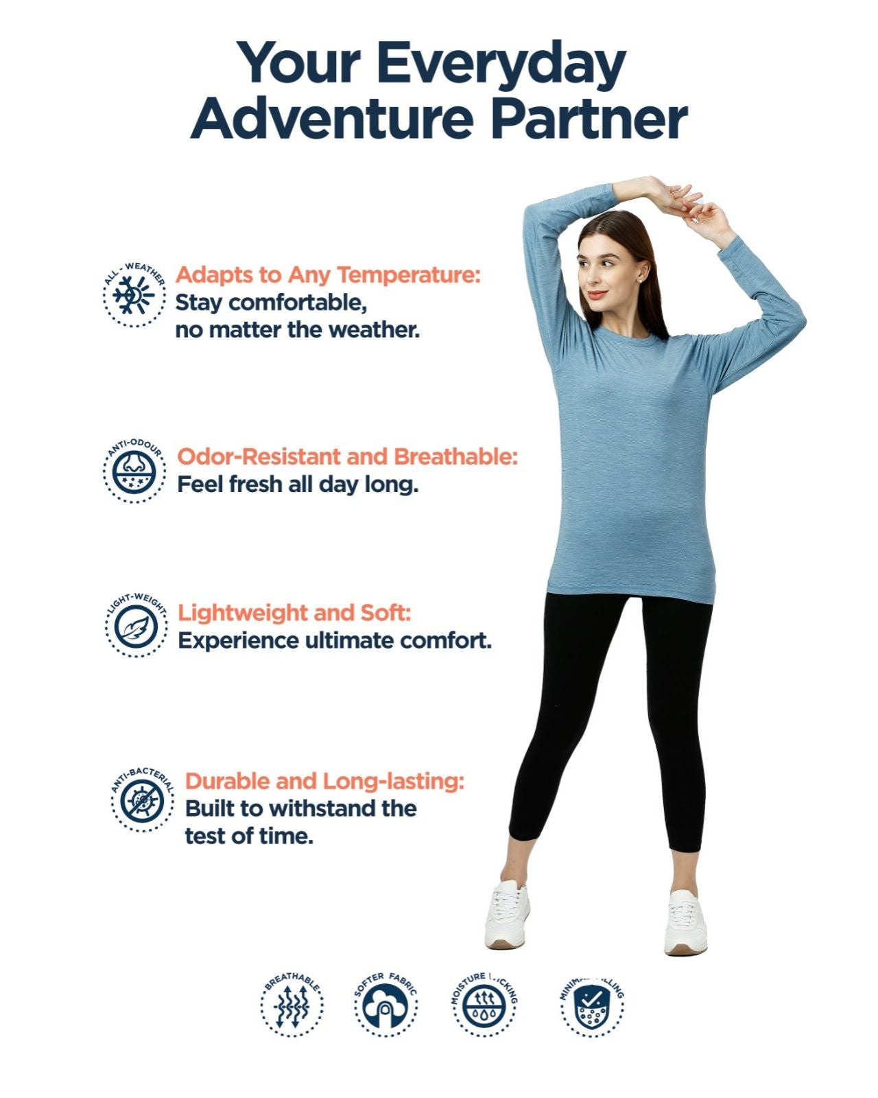 Full Sleeves Thermal | Merino Wool + Bamboo Women's