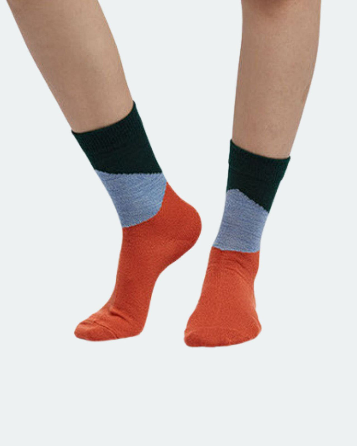 Wool Blend Colorblocked Socks For Women