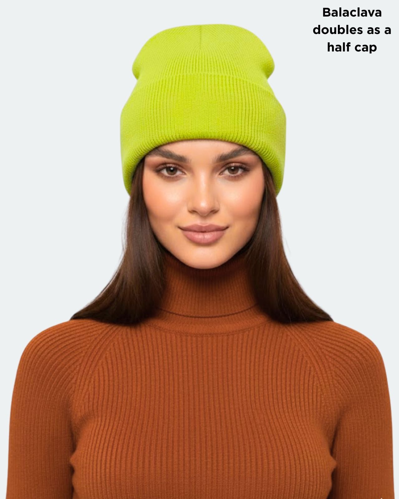 Wool Blend Reversible Balaclava For Women