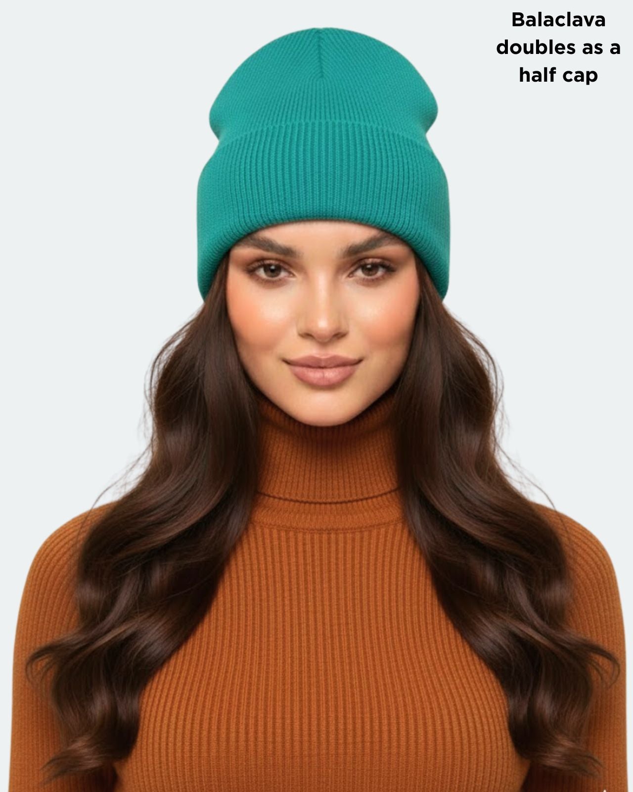 Wool Blend Reversible Balaclava For Women