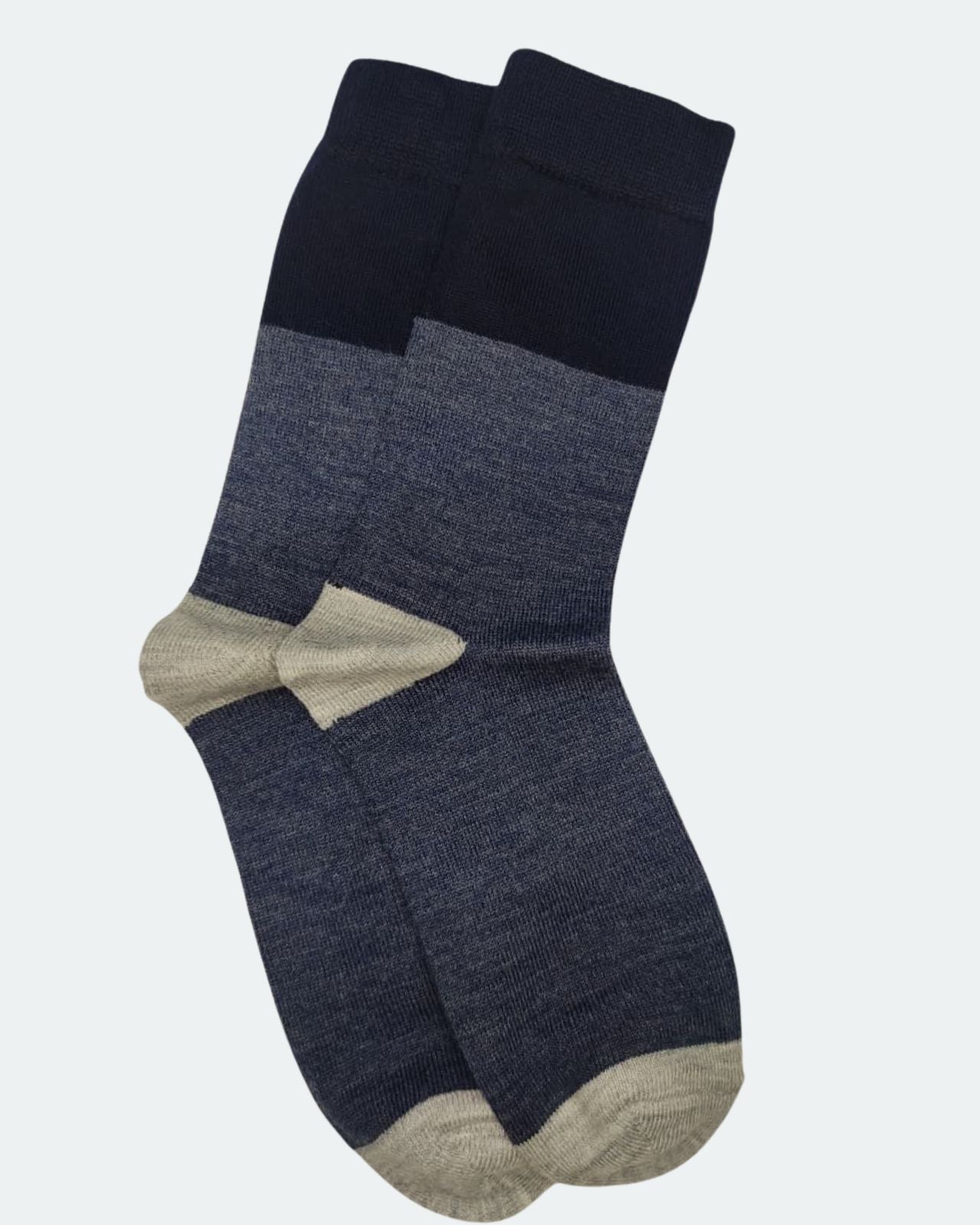Wool Blend Colorblocked Socks For Men