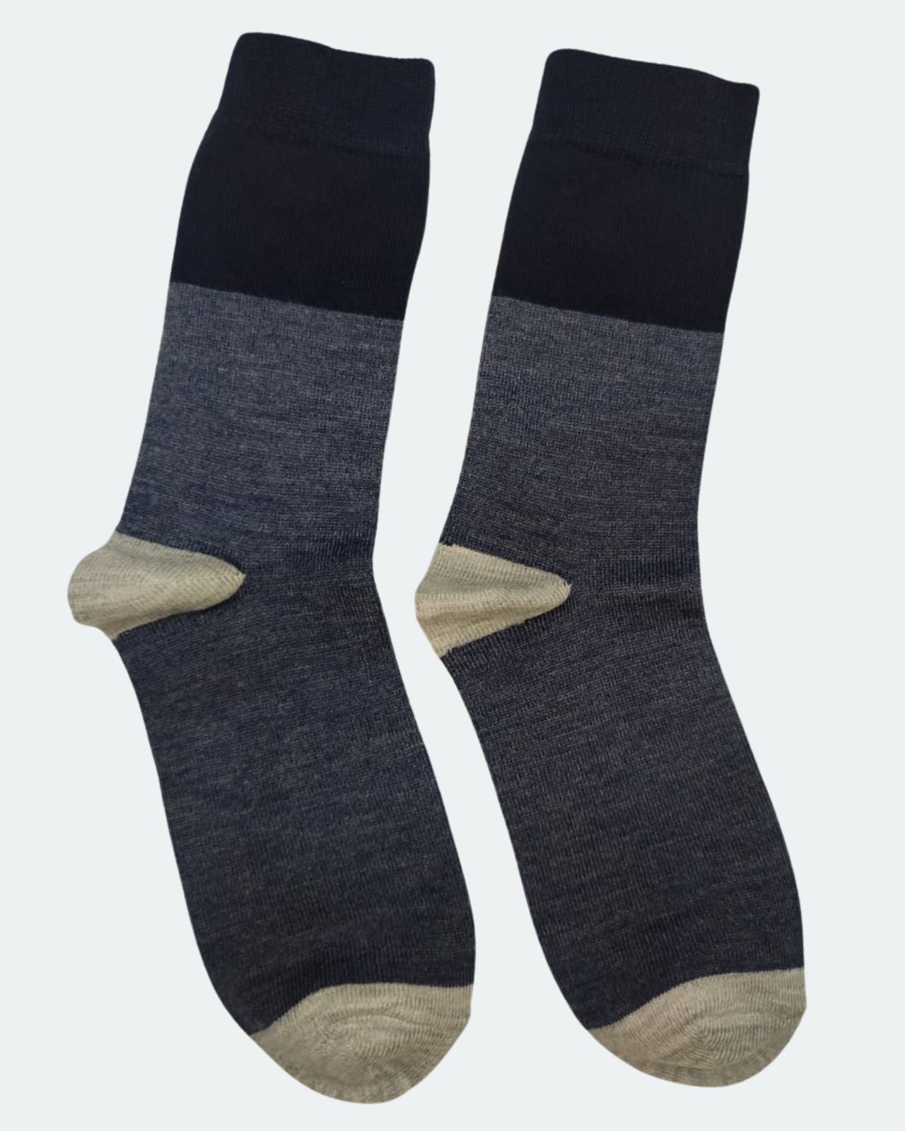 Pack of 2 Wool Blend Colorblocked Socks For Men