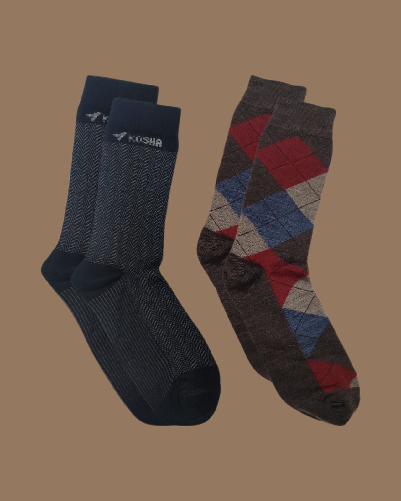 Men's Pack of 2 Merino Wool Business Socks