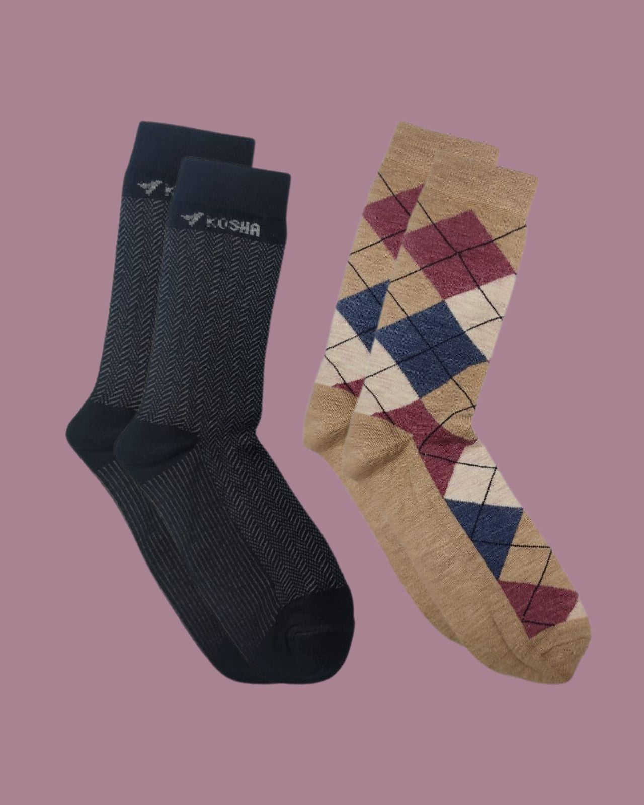 Men's Pack of 2 Merino Wool Business Socks
