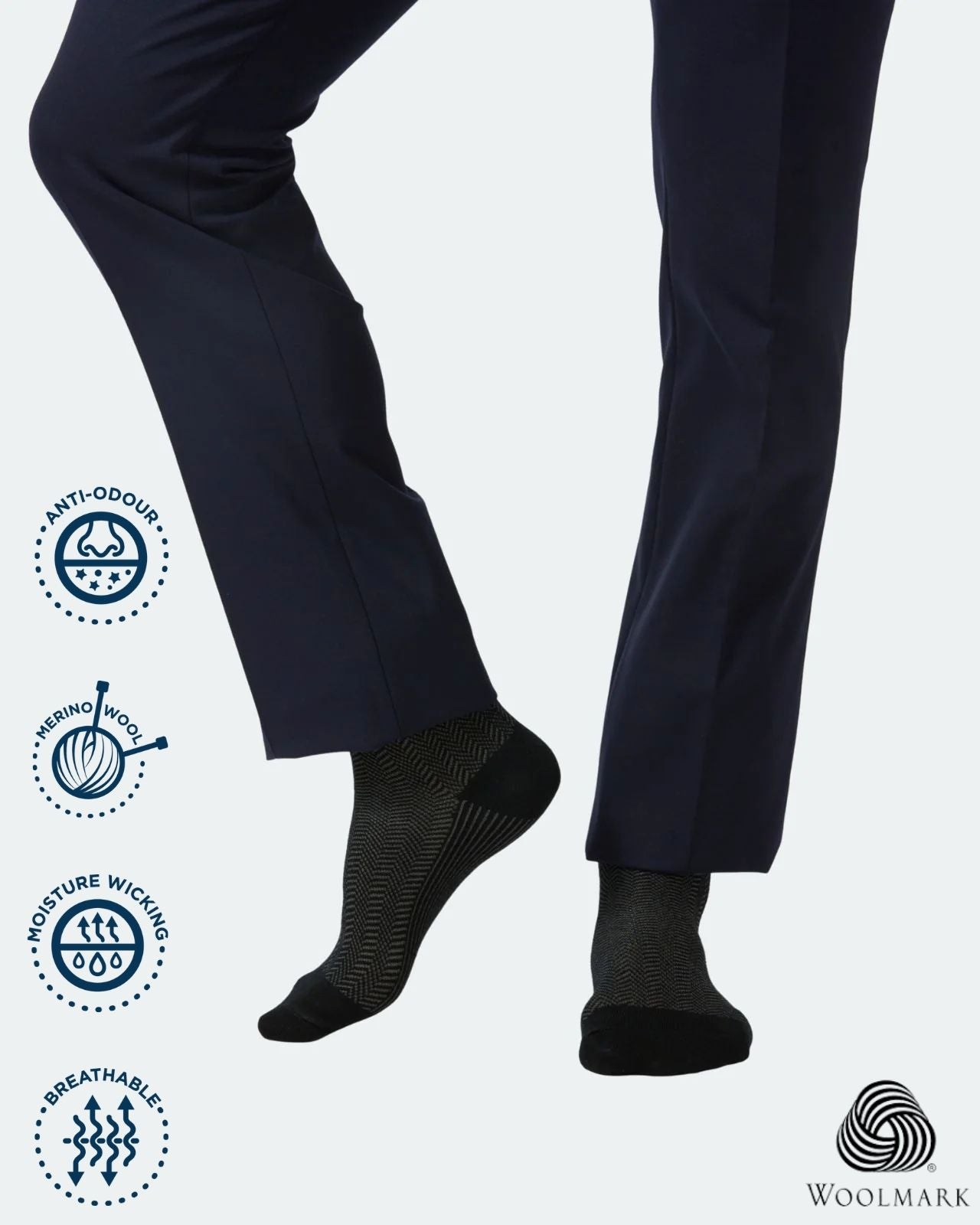 Herringbone Business Socks for Men