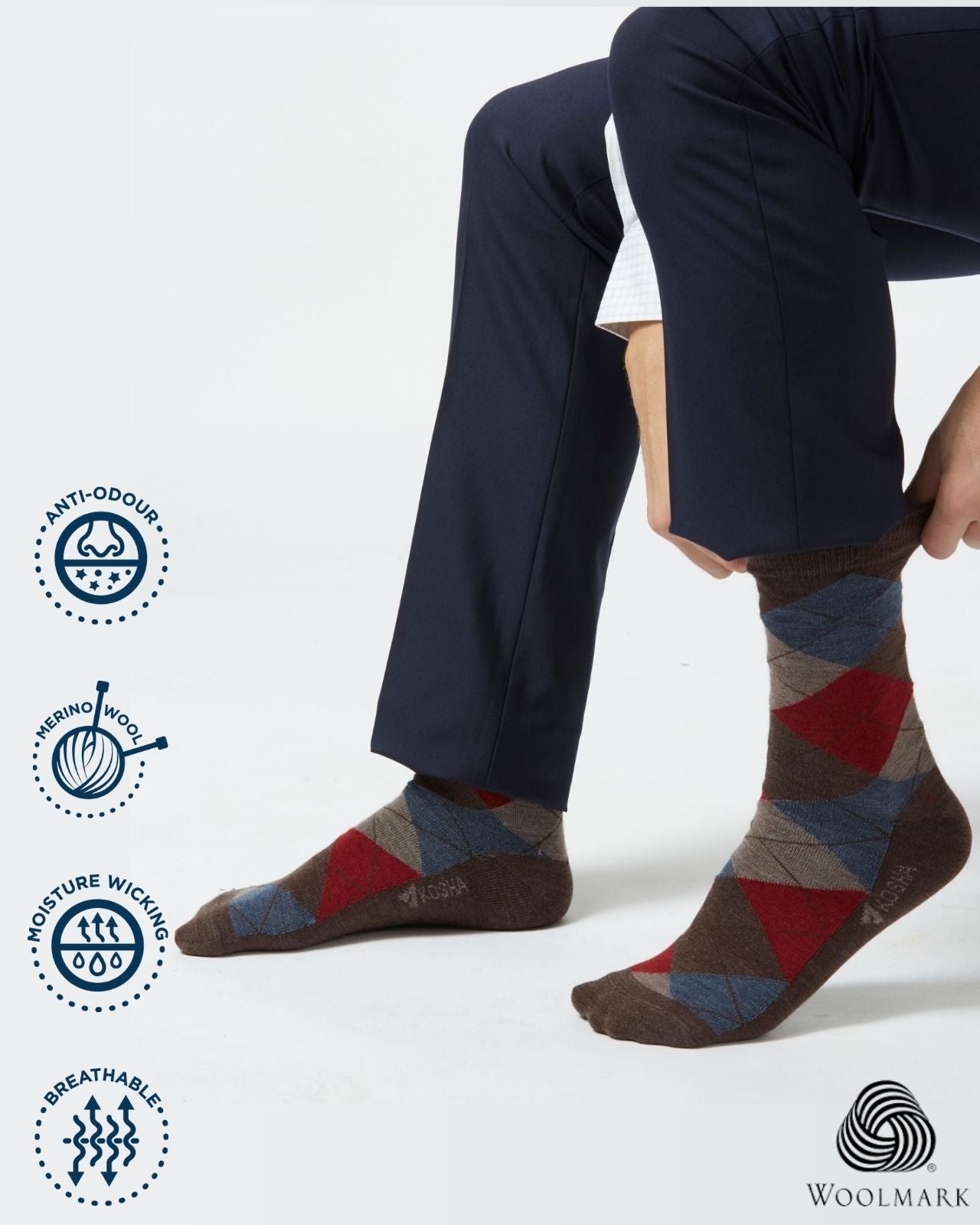 Men's Argyle Business Socks