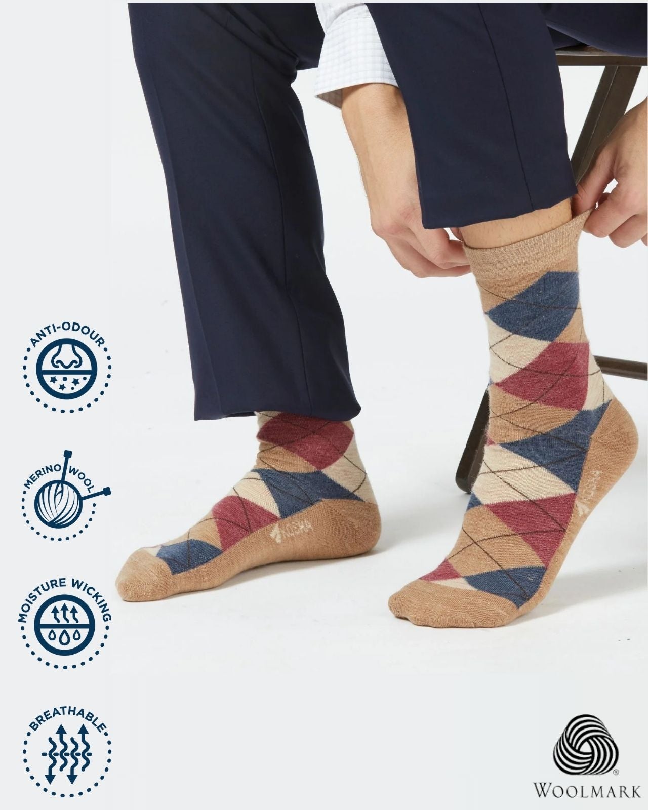 Men's Argyle Business Socks