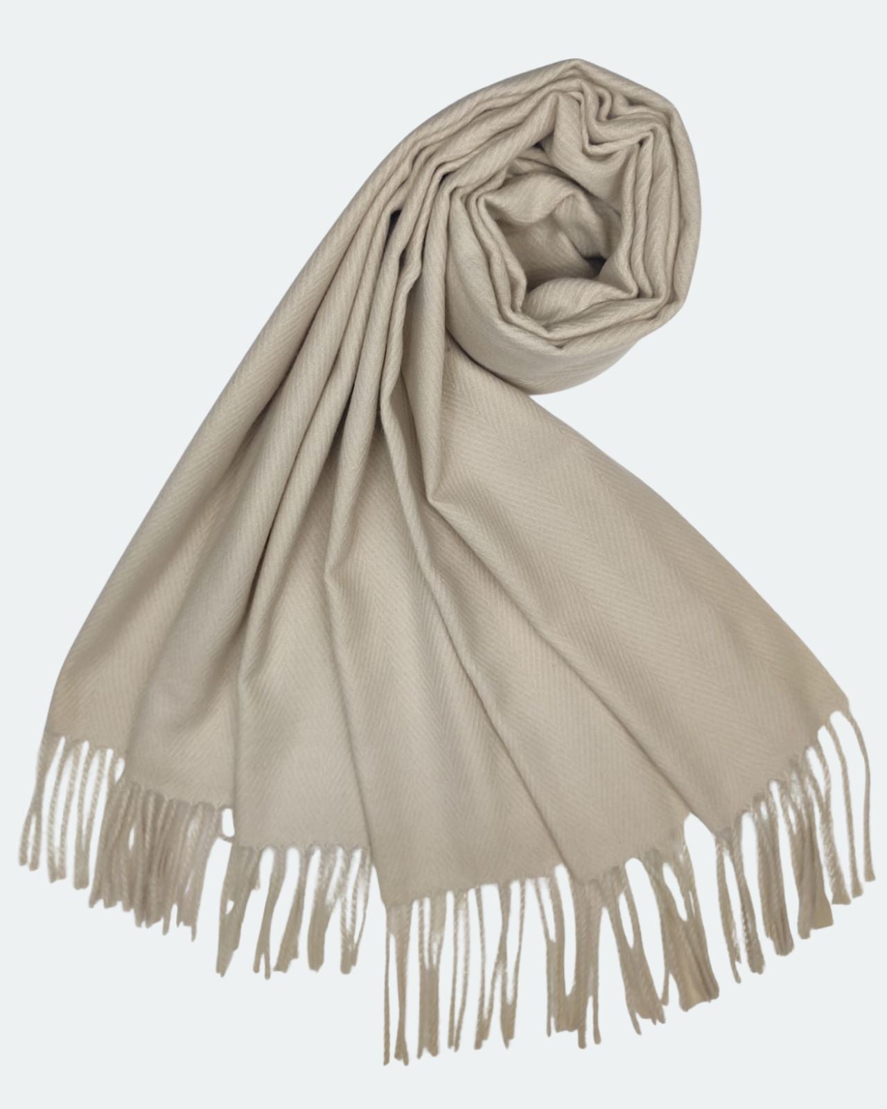Extra Soft Wool Stole with Tassels For Women