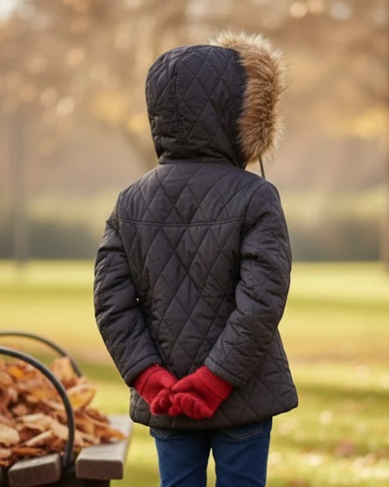 Puffer With Fleece Jacket For Girls (2 to 6) Years
