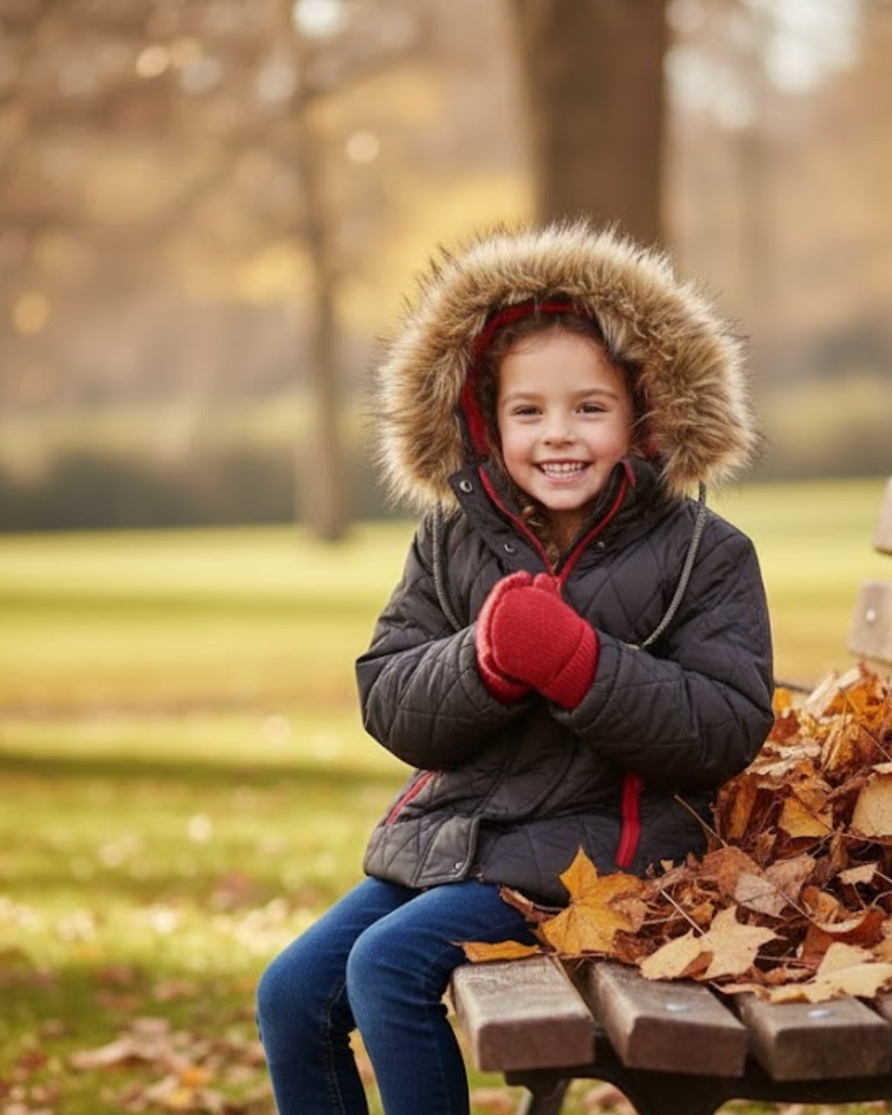 Puffer With Fleece Jacket For Girls (2 to 6) Years
