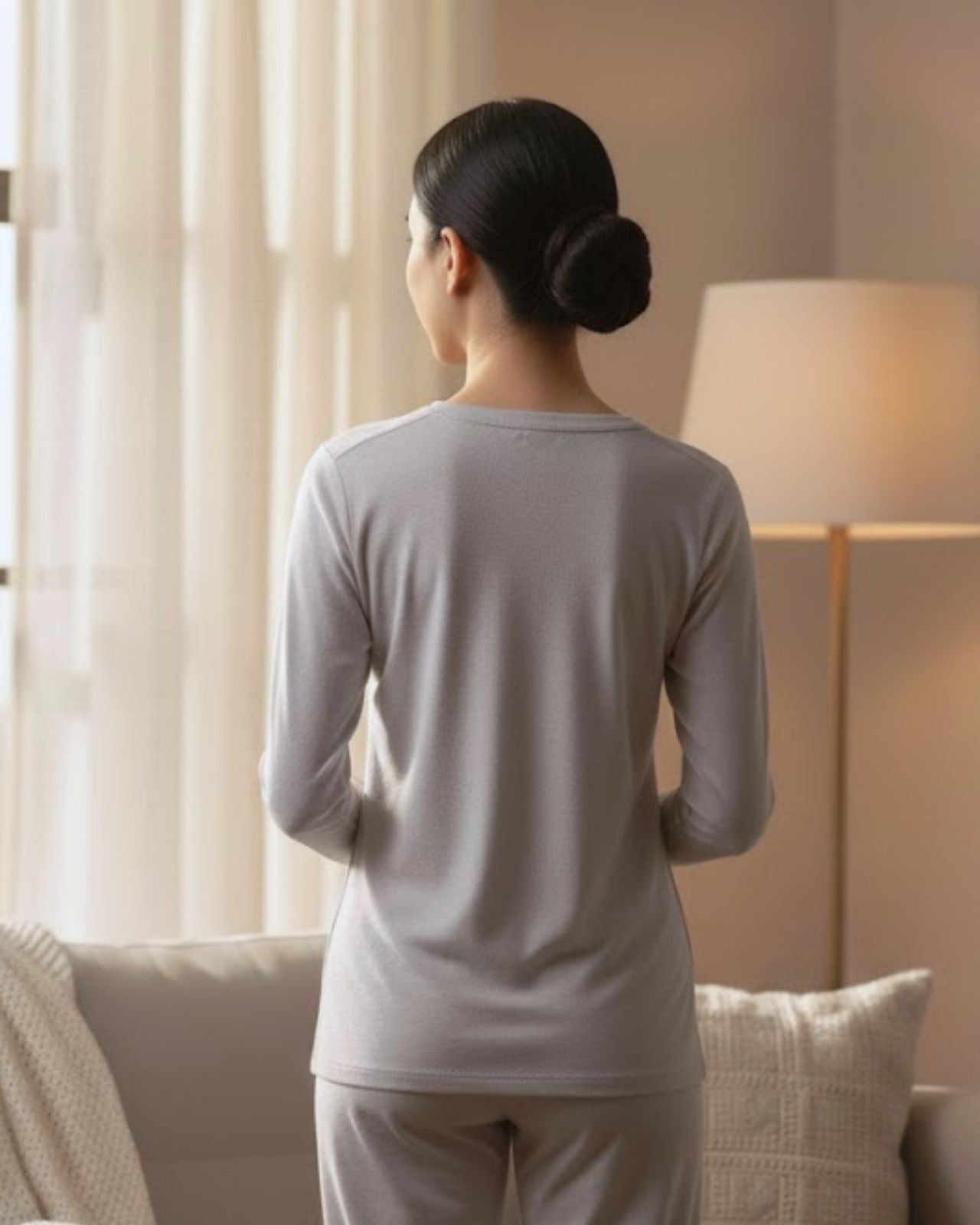 Full Sleeves Thermal | Merino Wool + Bamboo + Polyester For Women's