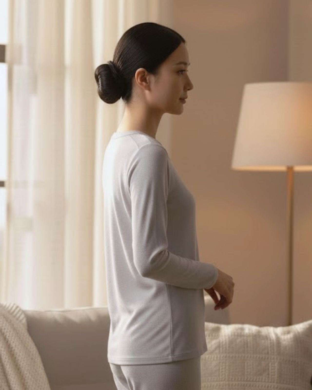 Full Sleeves Thermal | Merino Wool + Bamboo + Polyester For Women's