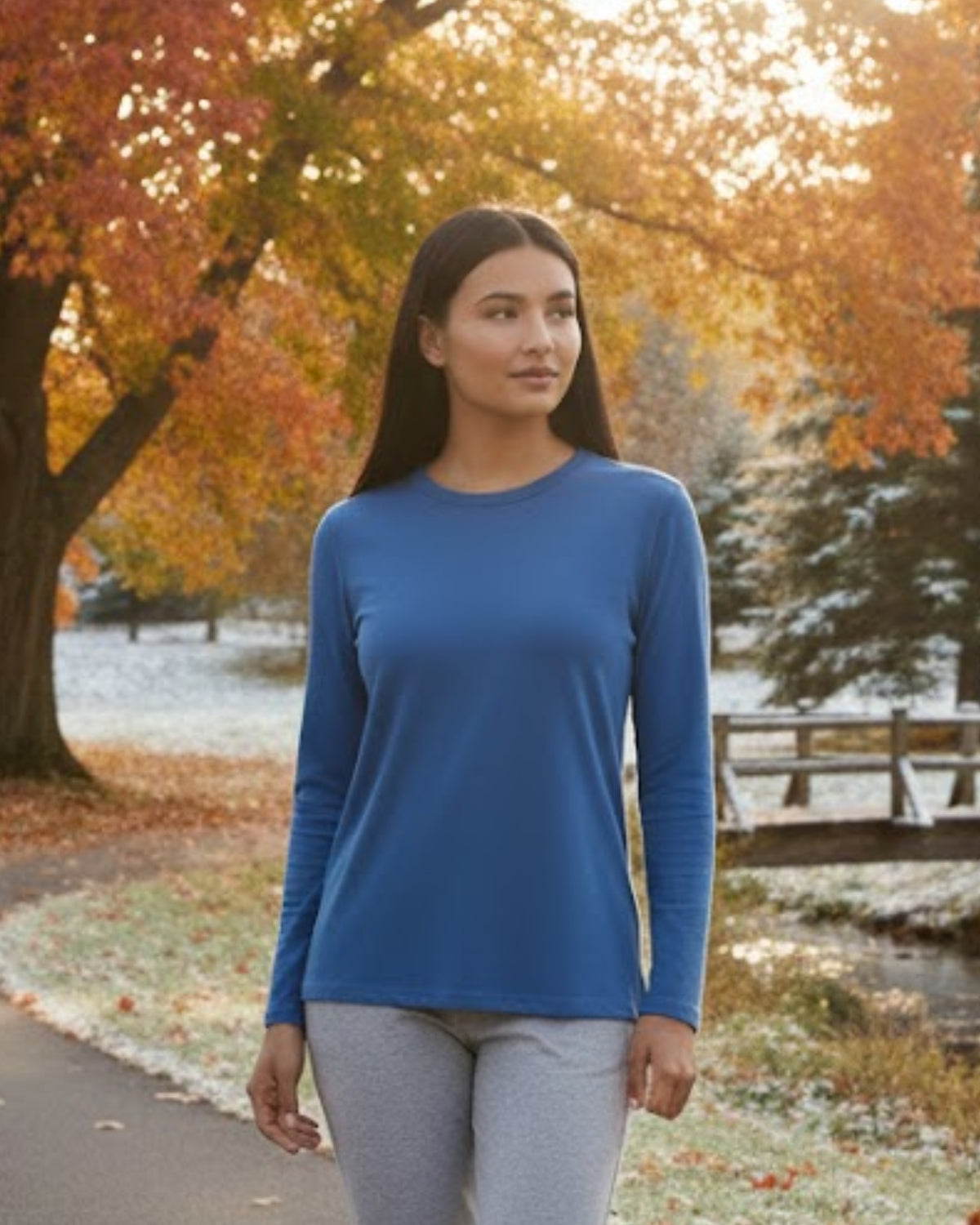 Full Sleeves Thermal | Merino Wool + Bamboo + Polyester For Women's