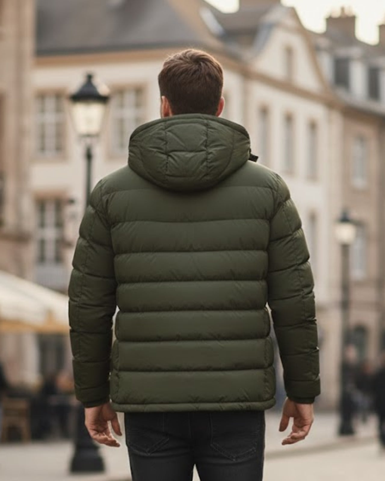 Plus Size Lightweight Puffer Jacket (Fleece Lined & Detachable Hood)