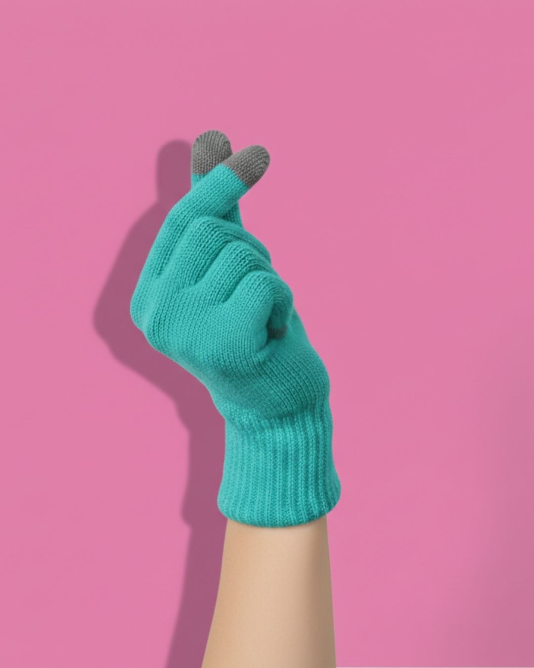 Merino Wool Touch Finger Gloves For Women