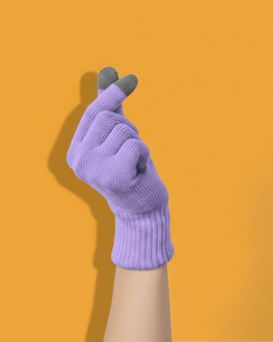 Merino Wool Touch Finger Gloves For Women