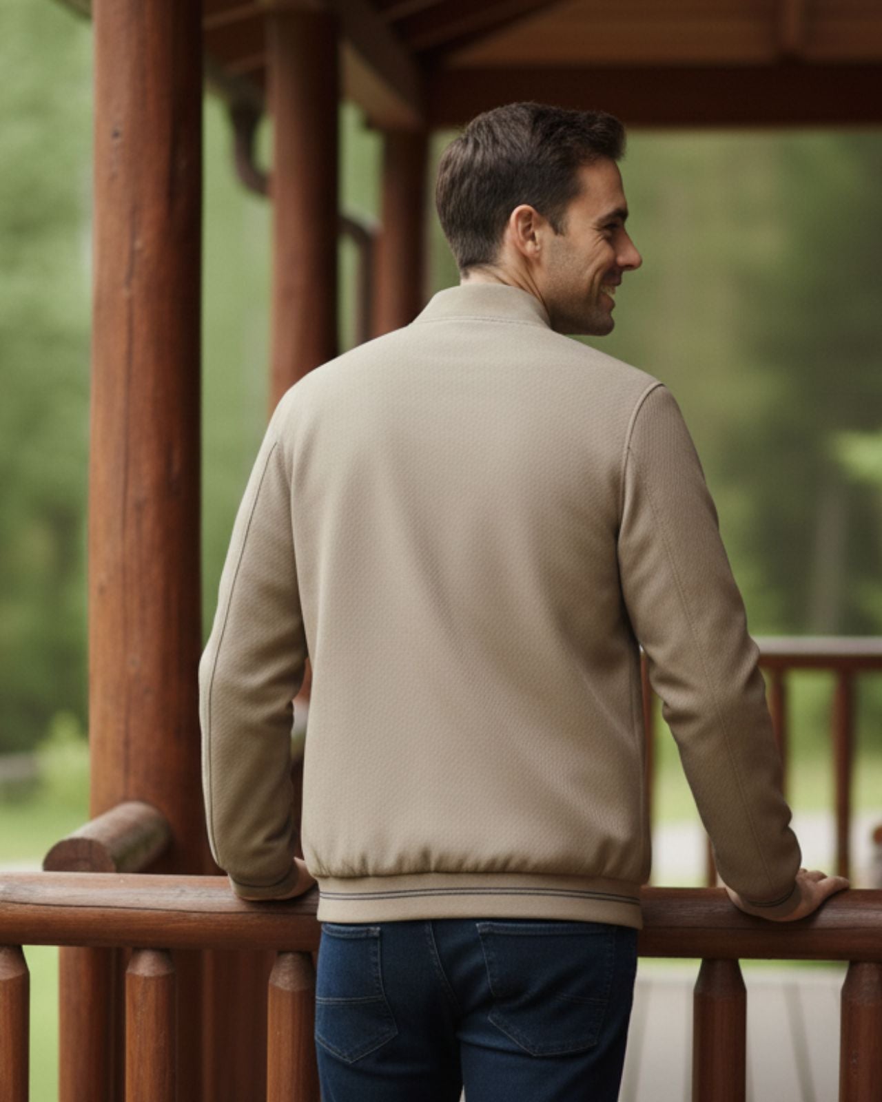 Men’s Plus Size Reversible Bomber Jacket