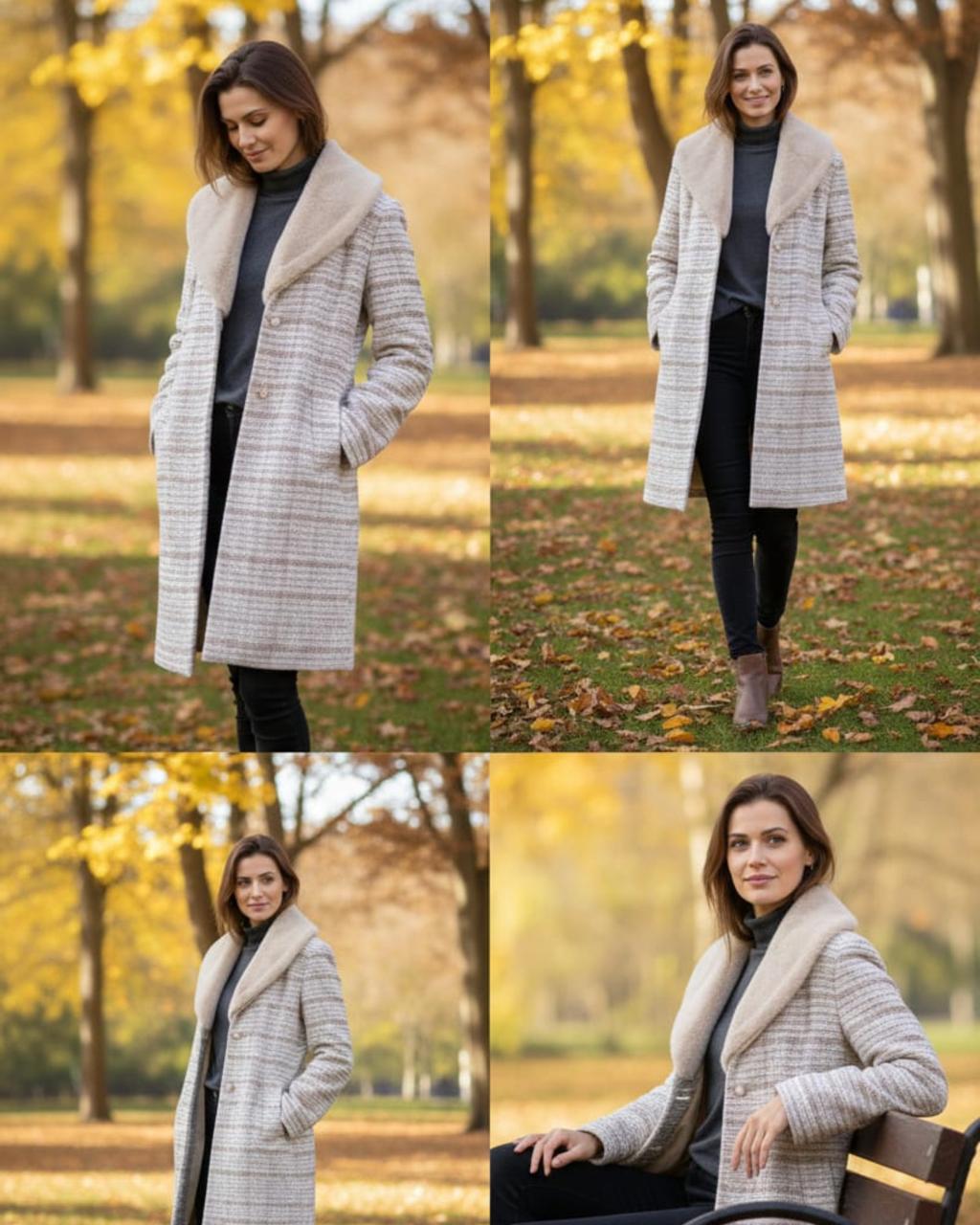 Faux-Fur Trim Coat