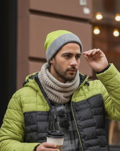 Merino Wool Reversible Beanie For Men