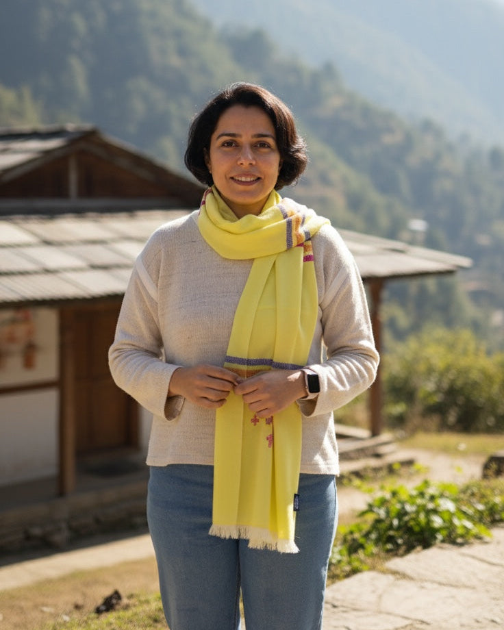 Fine Sheep Wool Hand Made Winter Stole