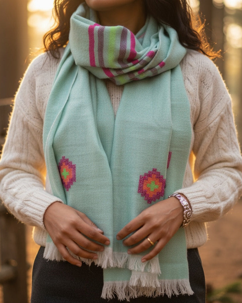 Fine Sheep Wool Hand Made Winter Stole