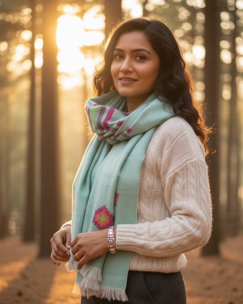 Fine Sheep Wool Hand Made Winter Stole