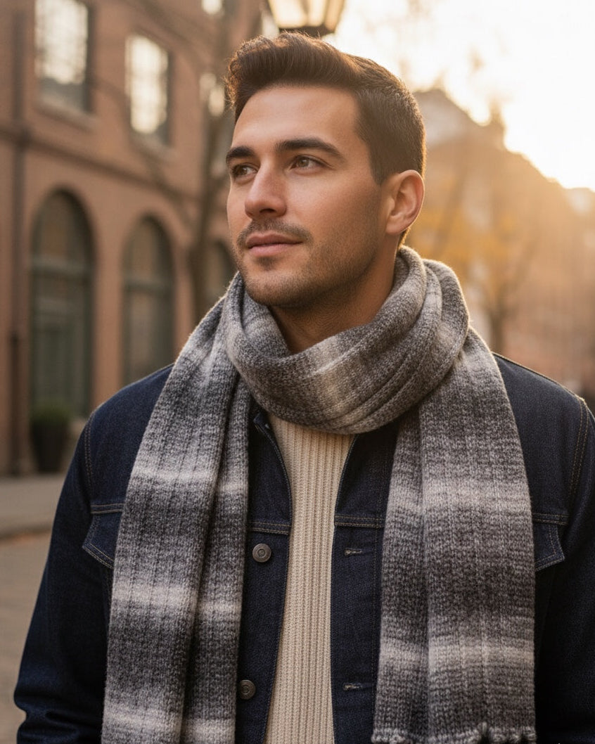 Shaded Woollen Stole For Men