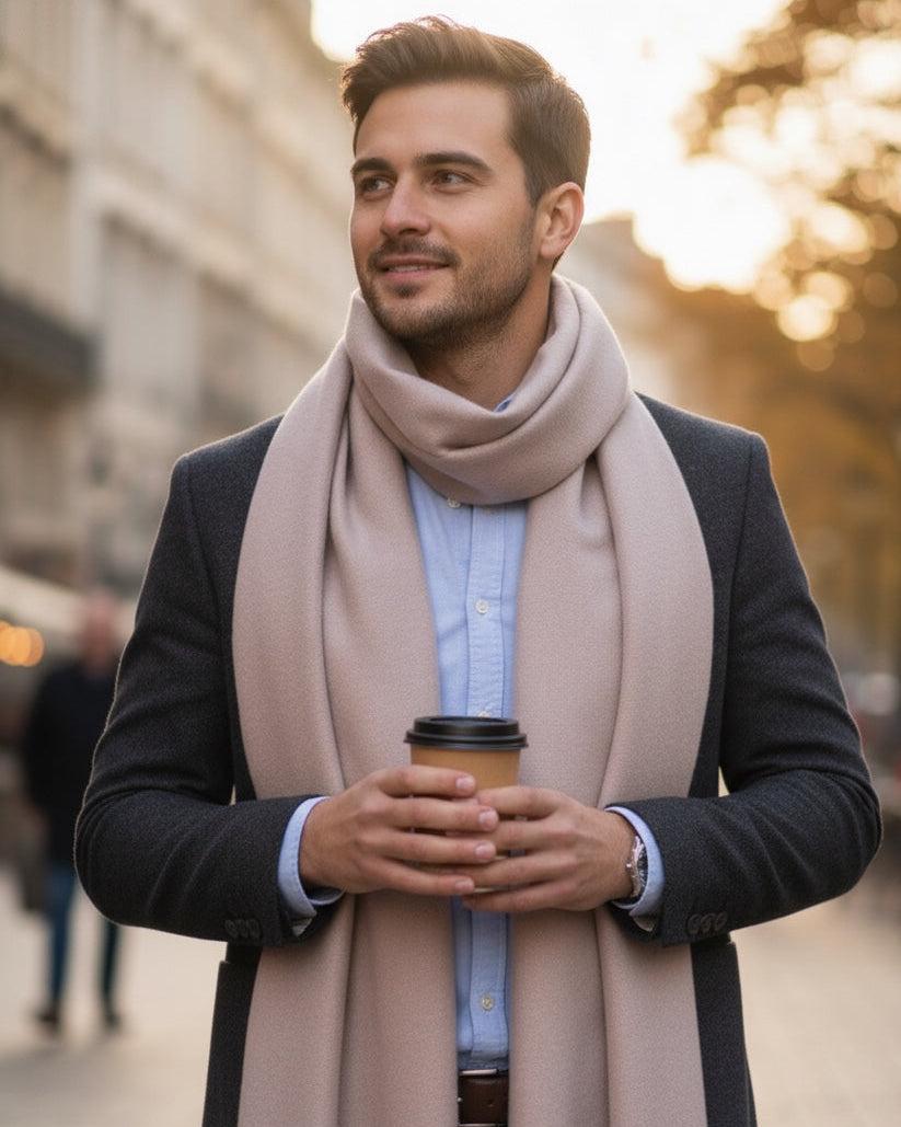 Lush Winter Stole with Tassels For Men