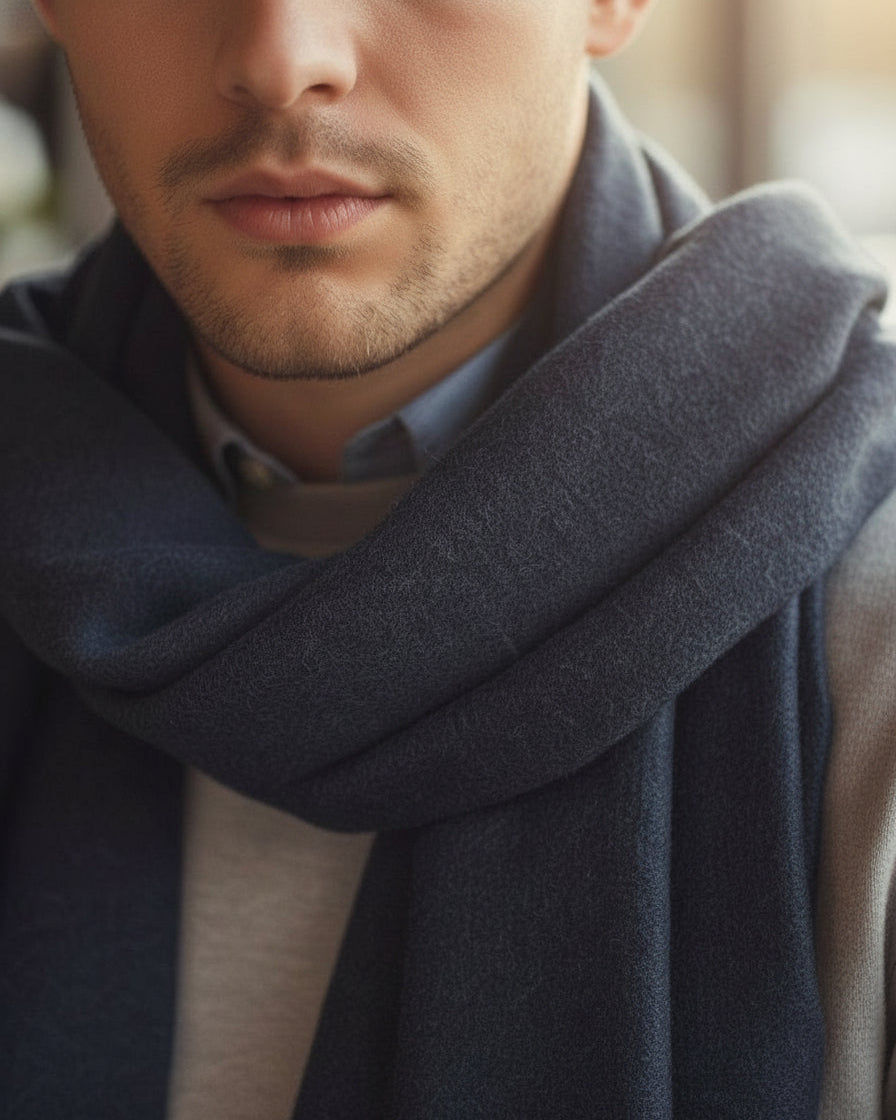 Lush Winter Stole with Tassels For Men