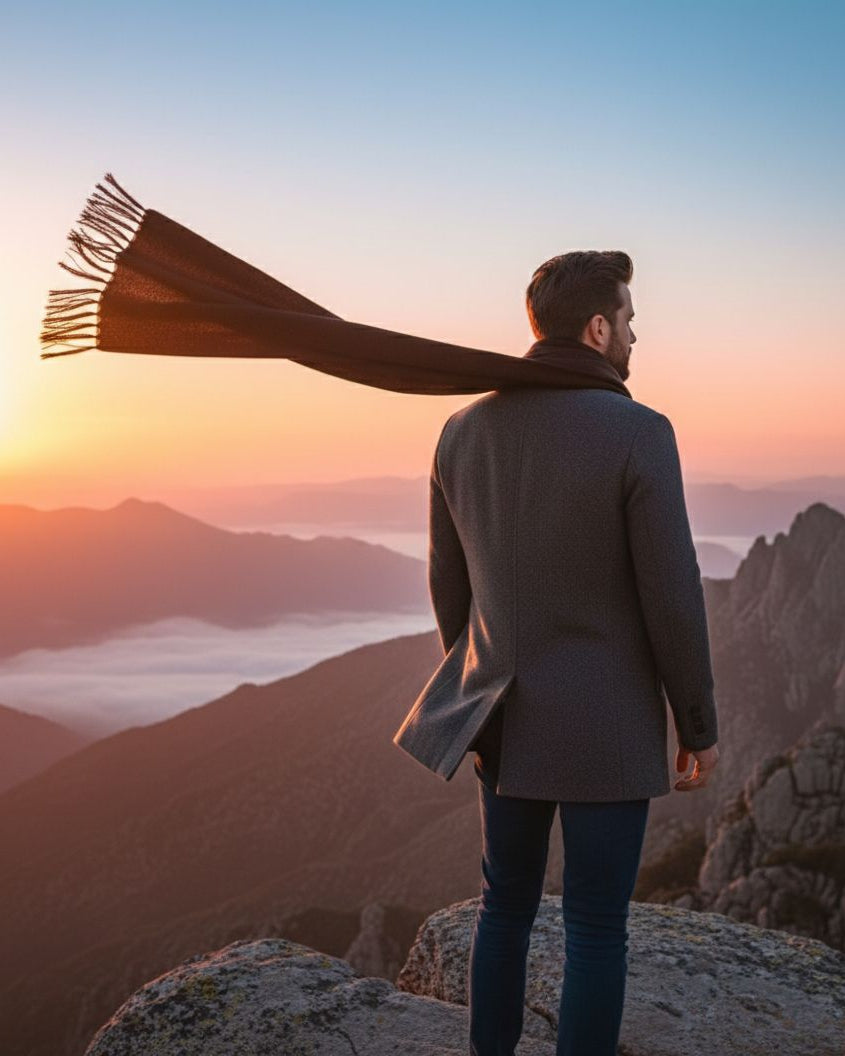 Lush Winter Stole with Tassels For Men