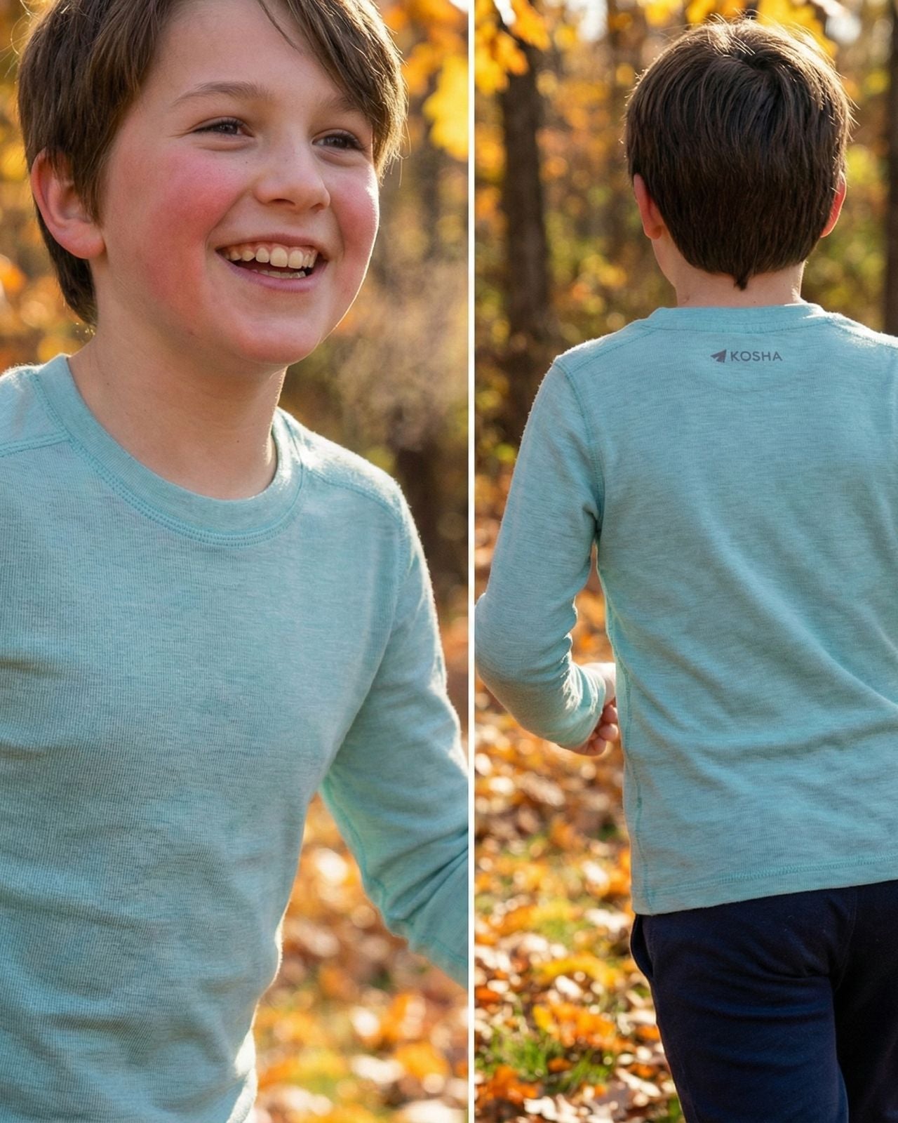 Boys Full Sleeves Thermal | Merino Wool + Bamboo