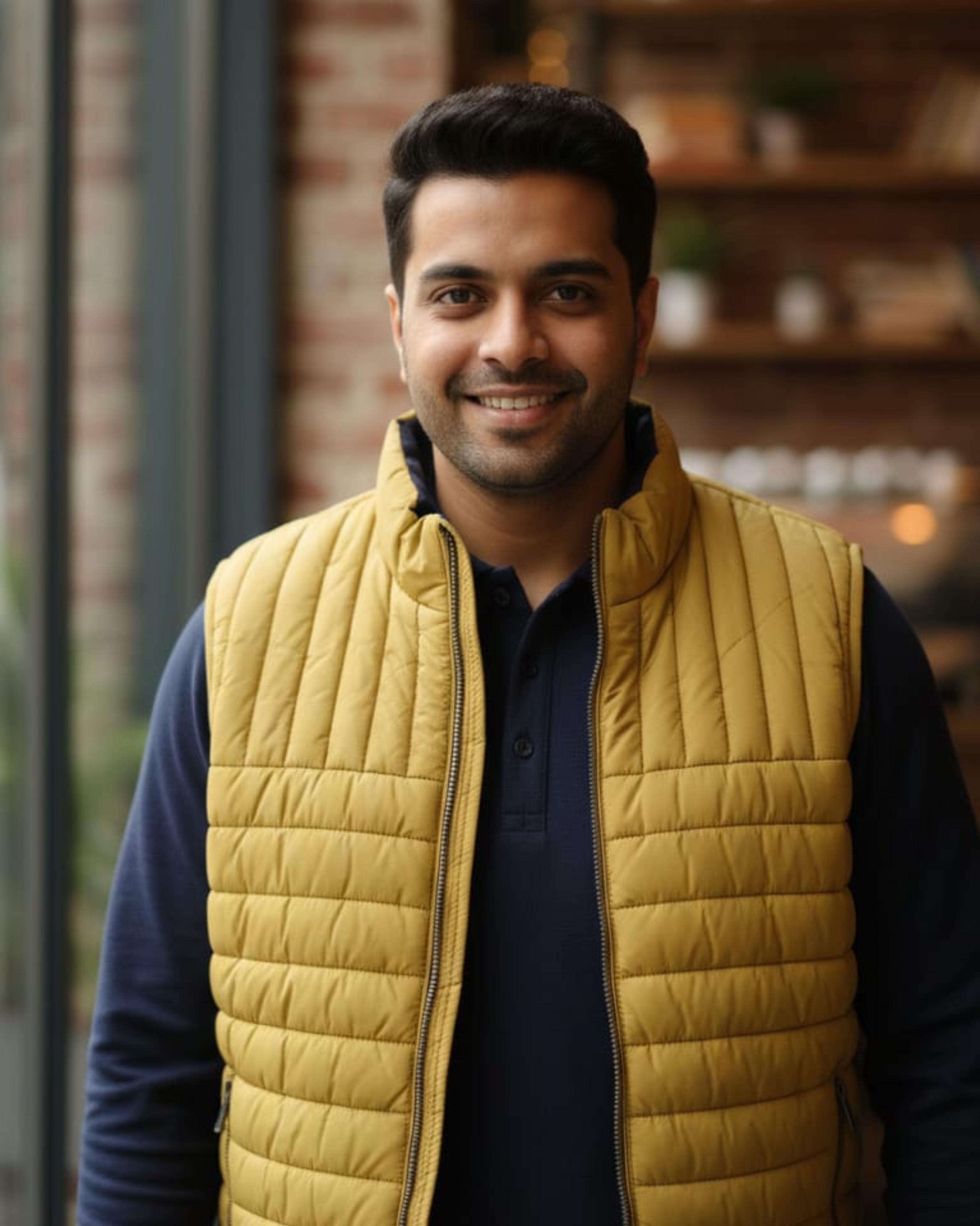 Sleeveless Reversible Puffer Jacket For Men