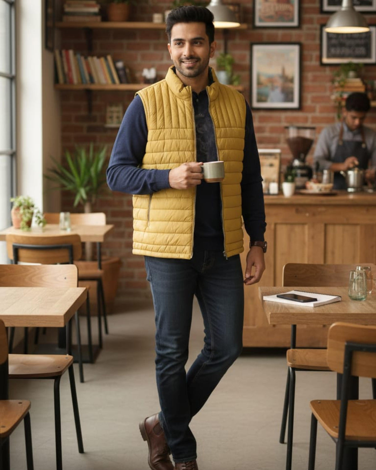 Sleeveless Reversible Puffer Jacket For Men