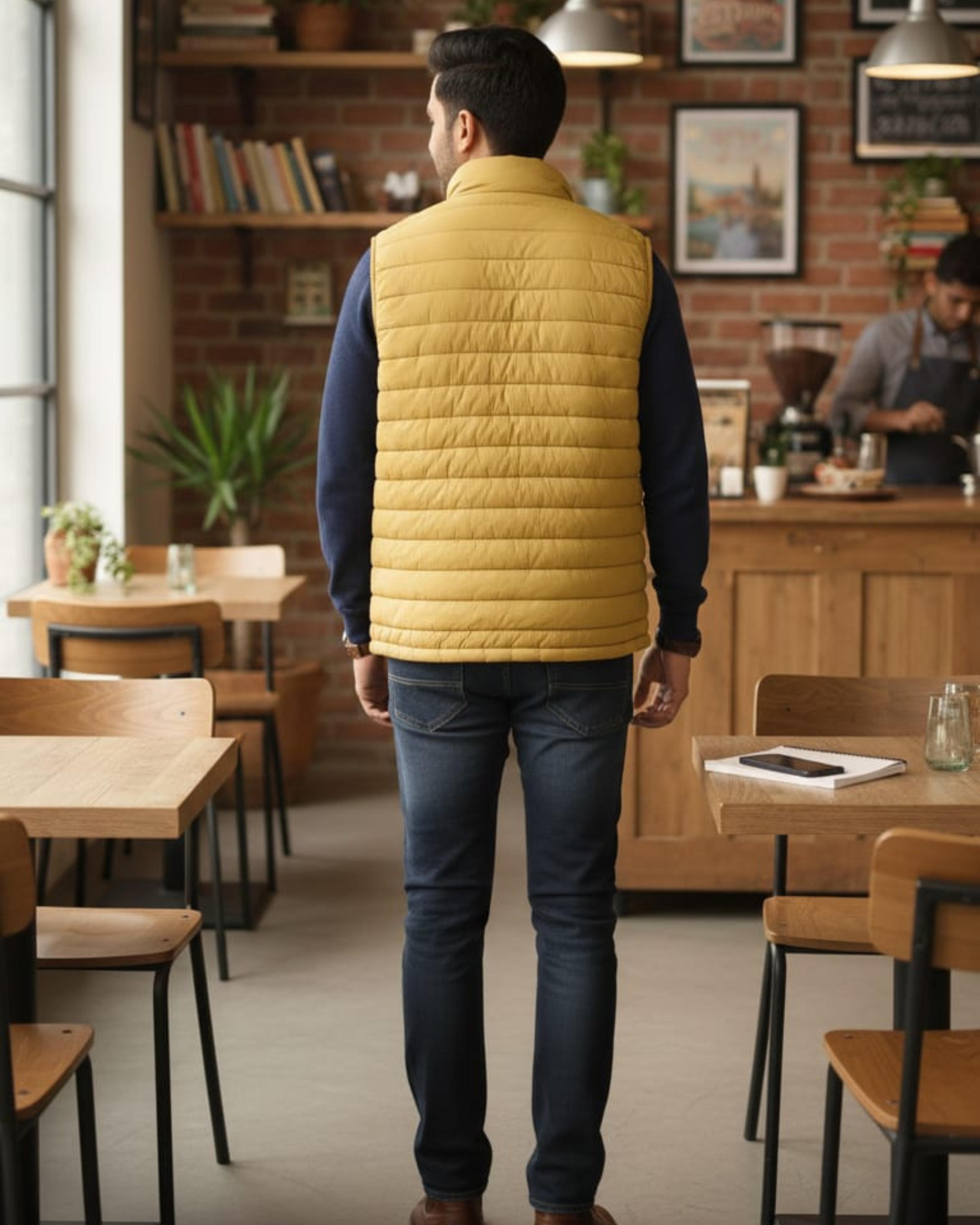 Sleeveless Reversible Puffer Jacket For Men