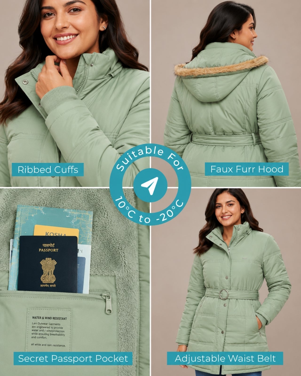 Alaskan Parka Plus Size Jacket For Women - Slim Fit