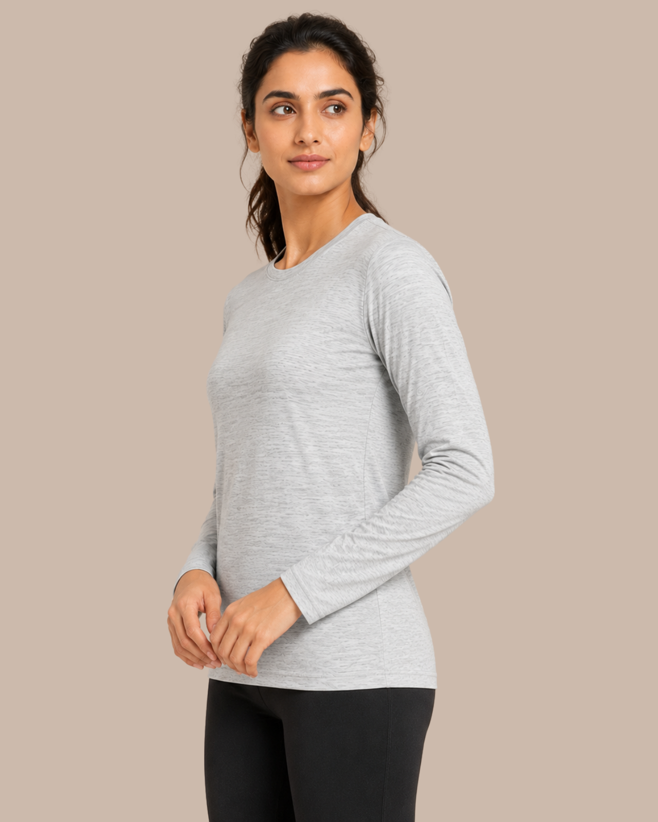 Full Sleeves Thermal | Merino Wool + Bamboo + Polyester For Women's
