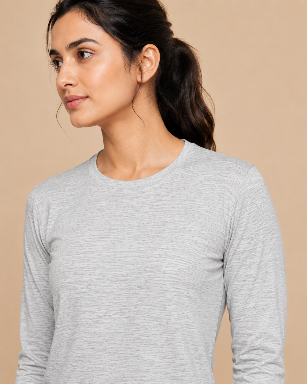 Full Sleeves Thermal | Merino Wool + Bamboo + Polyester For Women's