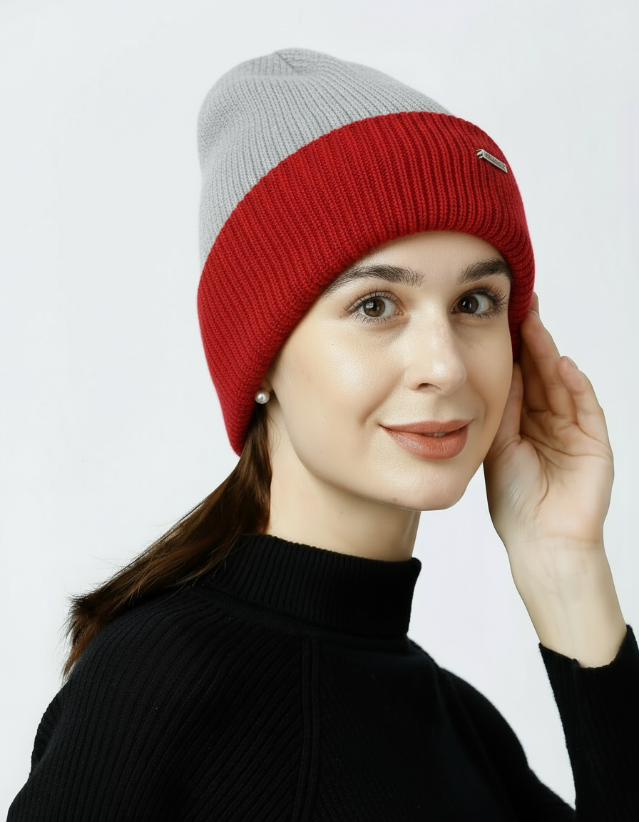 Merino Wool Reversible Beanie For Women