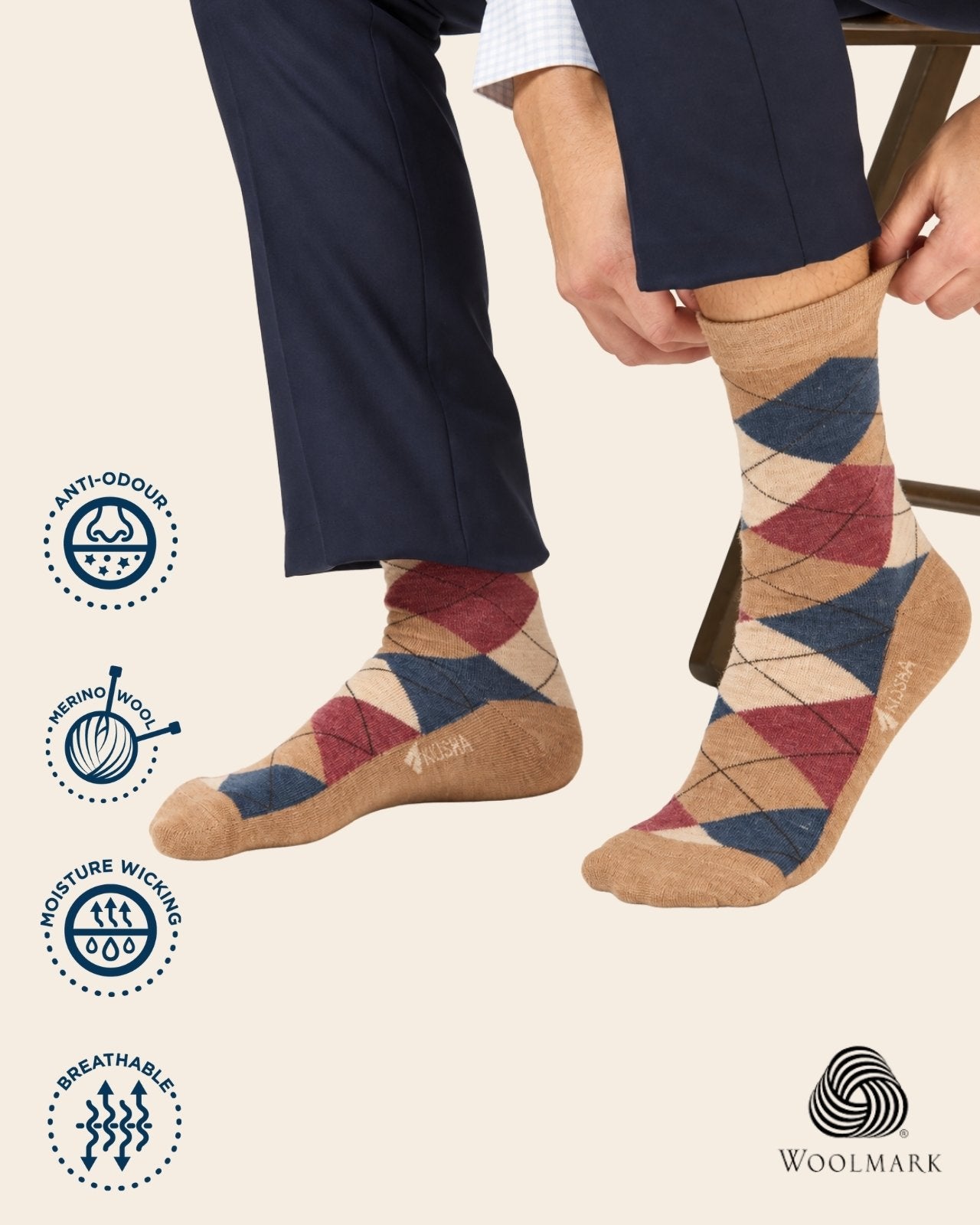 Men's Argyle Business Socks