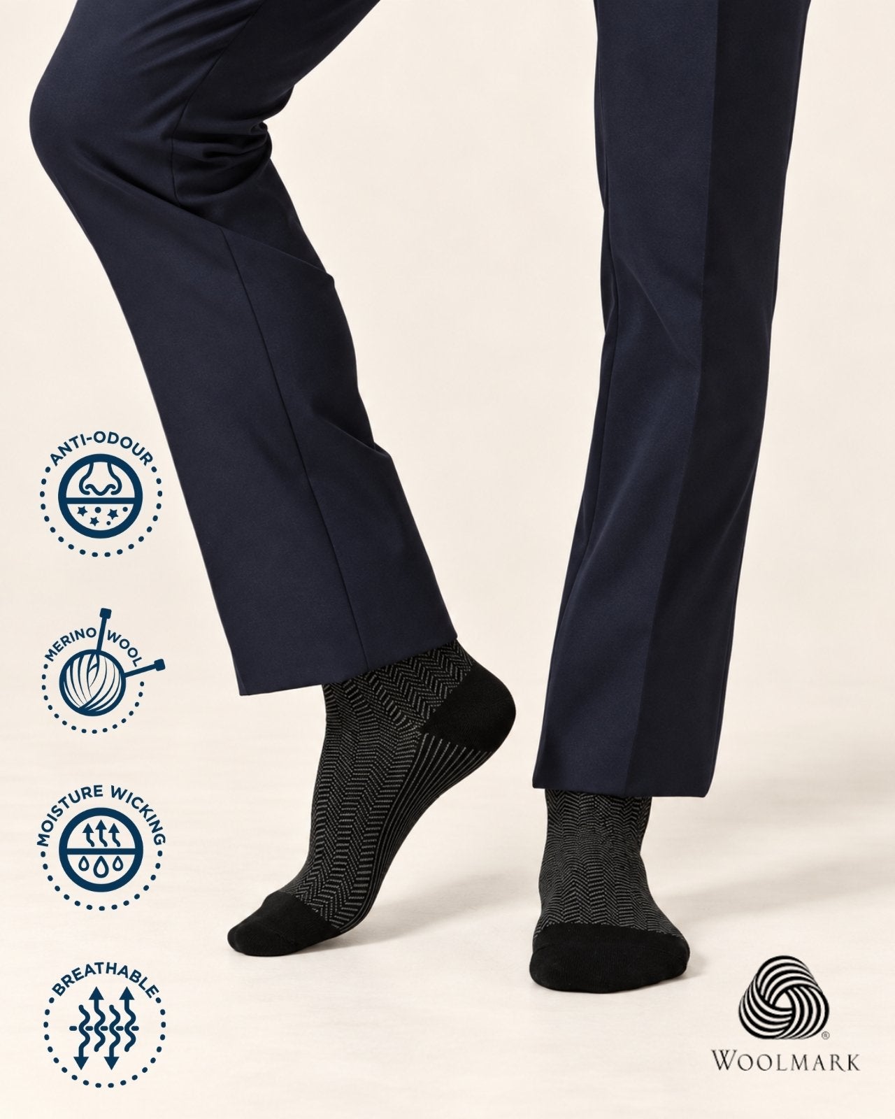 Herringbone Business Socks for Men